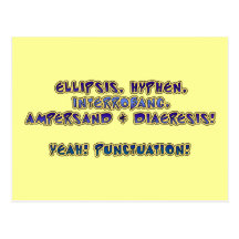 Yeah! Punctuation! Post Cards