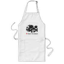 Year of The Dragon Paper Cut Gift Apron