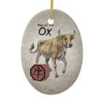 Year of the Ox Oval Ornament