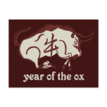 year of the ox post card