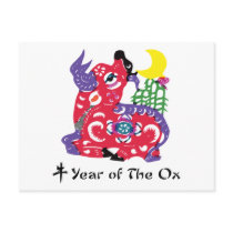 Year of The Ox T-Shirt & Gifts Postcard