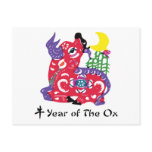 Year of The Ox T-Shirt & Gifts postcards