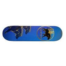 Year Of The Pig-Black Boar Symbol Skateboard