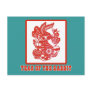 Year of the Rabbit Chinese Paper Cut Art Postcard