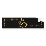 Year of the Rabbit Red / Gold bumper stickers