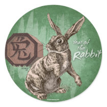 Year of the Rabbit Sticker, green