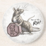 Year of the Rat Sandstone Coaster