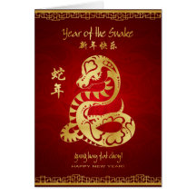 Year of the Snake 2013 - Happy Chinese New Year Greeting Card