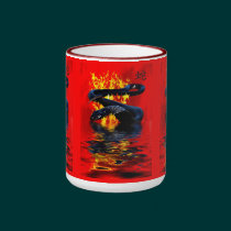 Year of the Snake Black Snake Chinese New Year mugs
