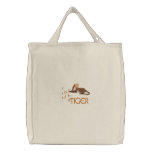 Year of the Tiger Canvas Shopping Bag Embroidered embroidered bags
