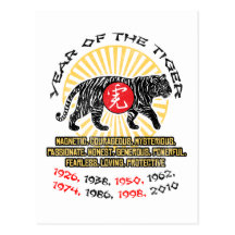 Year of the Tiger Qualities Postcards