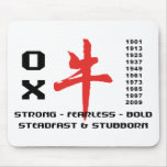 Years of The Ox Gifts Mouse Mats
