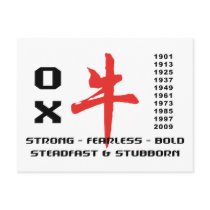 Years of The Ox Gifts Post Cards
