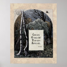 Yeats "The Stolen Child" Victorian Art Poster