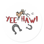 Yee Haw Bucking Horse stickers
