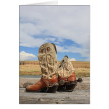 Yeeha! Western Boot Card