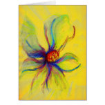 Yello Magnolia Flower Collage Greeting Card