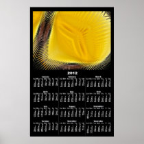 Yellow Abstract calendar ~ print