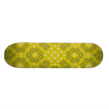 Yellow Abstract Pattern Custom Skate Board