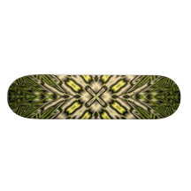 Yellow abstract pattern skate board deck
