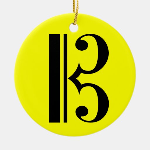yellow alto clef ornament