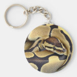 Yellow and Black Ball Python 3 Keychain