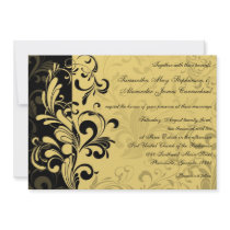 Yellow and Black Contemporary Swirl