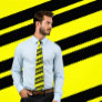 Yellow and Black Diagonal Striped Tie