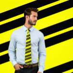 Yellow and Black Diagonal Striped Tie
