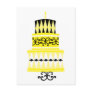 Yellow and Black Party Cake Postcards