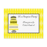 Yellow and Black Party Cake Postcards