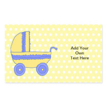 Yellow and Blue Baby Stroller. Sticker