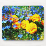 Yellow and blue flowers mousepads