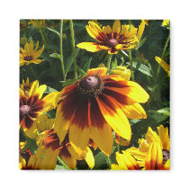 Yellow And Brown Flowers Fridge Magnet