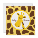 Yellow and Brown Giraffe Neutral Baby Shower Invitation