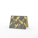 Yellow and Gray Wildflower Thank You Card