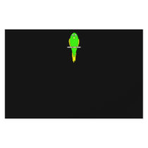 Yellow and Green Bird. Parakeet. Black Flyer Design