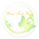 Yellow and Green Butterfly Stickers