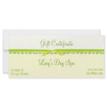 Yellow and Green Gift Certificate Cards rack cards
