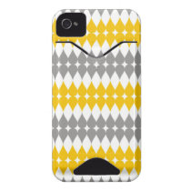 Yellow And Grey Tear Drop Pattern Case-Mate ID™ Id Iphone 4 Covers