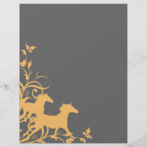 Yellow and Grey Wild Horses Personalised Flyer