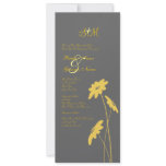Yellow and Grey Wildflowers Wedding Invitation