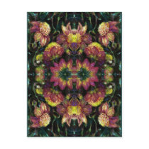 Yellow and Pink Dahlias Post Card