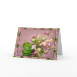 Yellow and Pink Orchid Birthday Card