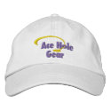 Yellow and Purple Ace Hole Gear Logo Embroidered embroidered hats