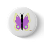 Yellow And Purple Butterfly buttons