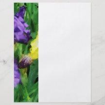 Yellow and Purple Irises Personalized Flyer