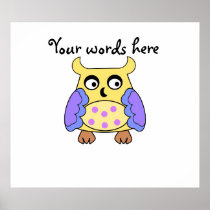 Yellow and purple owl