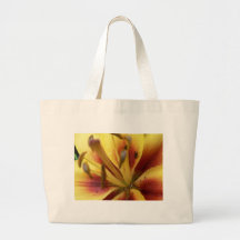 Yellow And Red Flower Closeup Bag