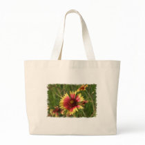 Yellow and Red Gaillardia Flower Cavnas Bag